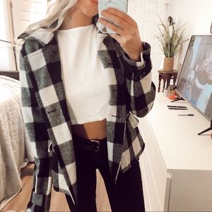 Levi’s Wool Blend Plaid Coat Size Medium